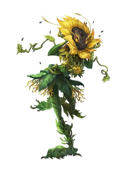 Sunflower Leshy Pathfinder 2e Pfrpg Dnd Dd 35 5e D20 Fantasy