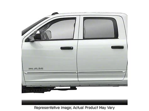 Ram 2500 Painted Body Side Molding With Red Insert Patriot Blue Pearl