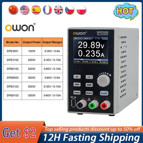 Owon Spe Programmable Dc Power Supply W V A V A Lcd Mv