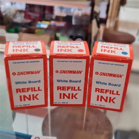 Jual Tinta Refill Spidol White Board SNOWMAN Refill Ink Per Botol