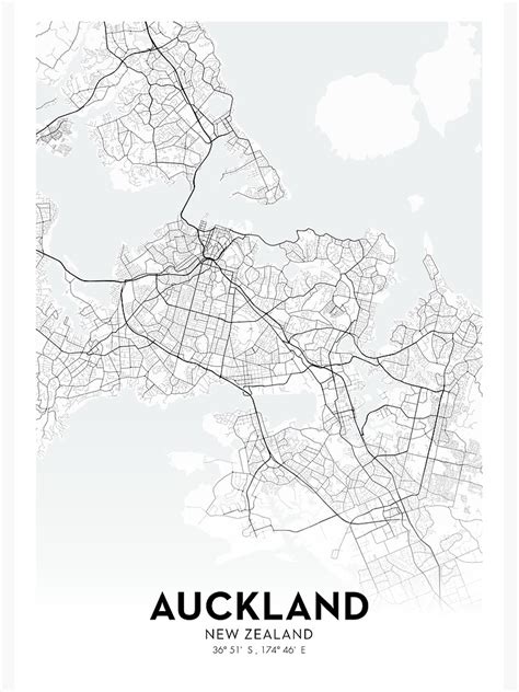 "Auckland City Map" Poster for Sale by OrtaMaps | Redbubble