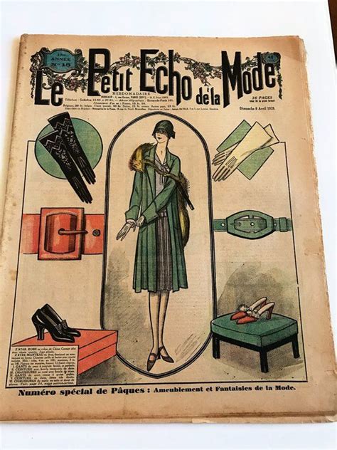 1920s French Magazine Fashion Le Petit Echo De La Mode April 8 1928