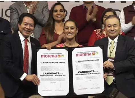 Claudia Sheinbaum Recibe Constancia Como Candidata Presidencial Por