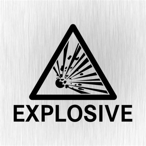 Explosive Explosiv Warnhinweis Gefahr Sign Schwarz Vinyl Decal Sticker