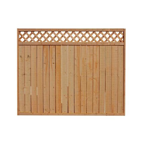 Ft X Ft Western Red Cedar Lattice Top Privacy Fence Panel Lowes