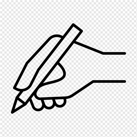 Pencil Hold Writing Hand Gesture Hand Icon Png PNGWing