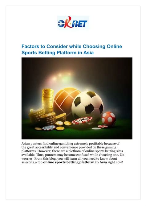 PPT Factors To Consider While Choosing Online Sports Betting Platform