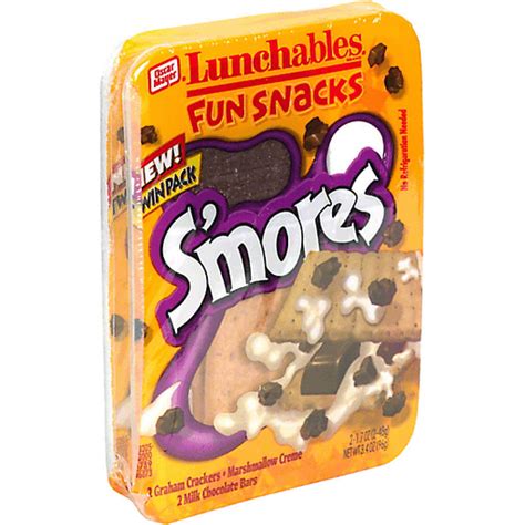 Lunchables Fun Snacks S'Mores, Twin Pack | Packaged Hot Dogs, Sausages ...