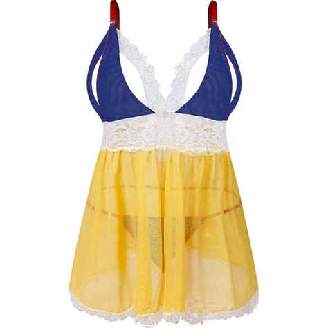 Mo Finance Donnalla Women Plus Size Lingerie Set Sexy Lace Babydoll Lingerie Dress Chemise