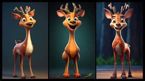 ArtStation - 360 Cartoon Deer Characters - 4K Reference Image Pack ...