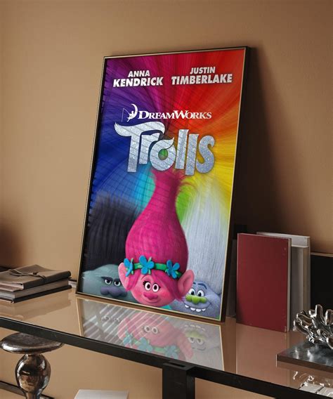 Trolls Movie Poster for Wall Art - Etsy