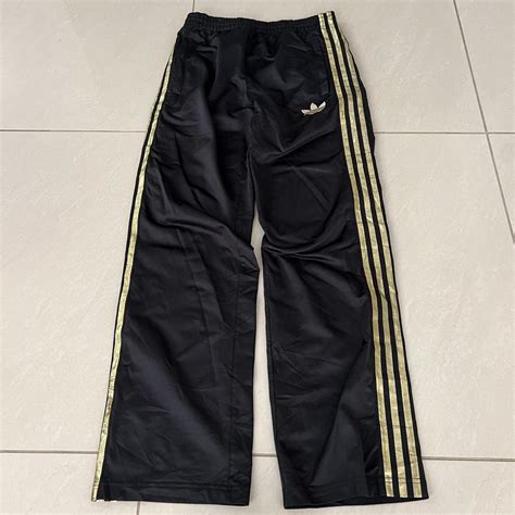 Adidas Joggers Black And Gold Adidas Joggers Size Depop