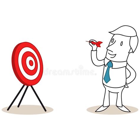 Businessman Throwing Dart Stock Vector Illustration Of Cartoon 38314703