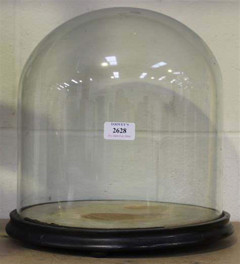 A Late Victorian Glass Display Dome Height Approx 29 5cm Diameter