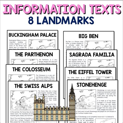 Landmarks of Europe Geography Facts Information & Coloring - Etsy