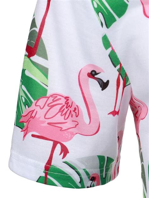 Manfinity RSRT Men Tropical Flamingo Print Polo Shirt SHEIN USA