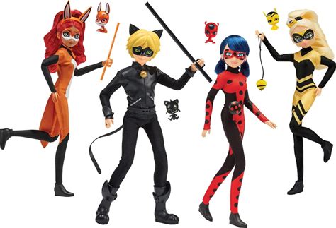 Miraculous Ladybug Heroez 4 Pack Dolls Wexclusive Ladybug