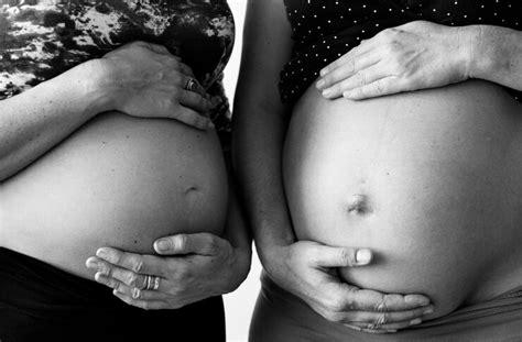 Free Photo Pregnant Women Showing Their Bumps