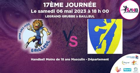 Mai Bailleul Vs Grande Synthe Handball Moins De Ans Masculin