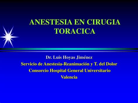 Ppt Anestesia En Cirugia Toracica Powerpoint Presentation Free