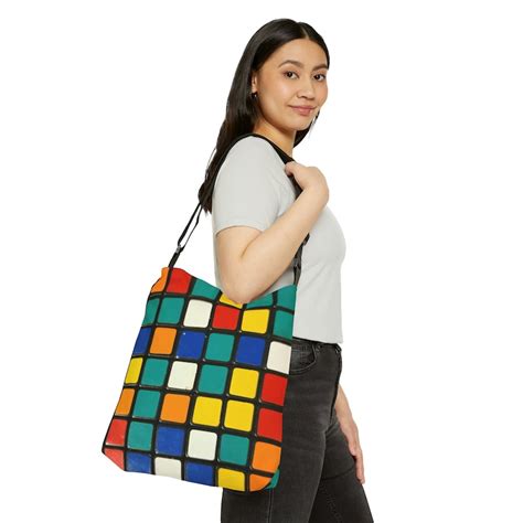 rubiks cube adjustable tote bag rubiks cube bag tote bag rubiks cube