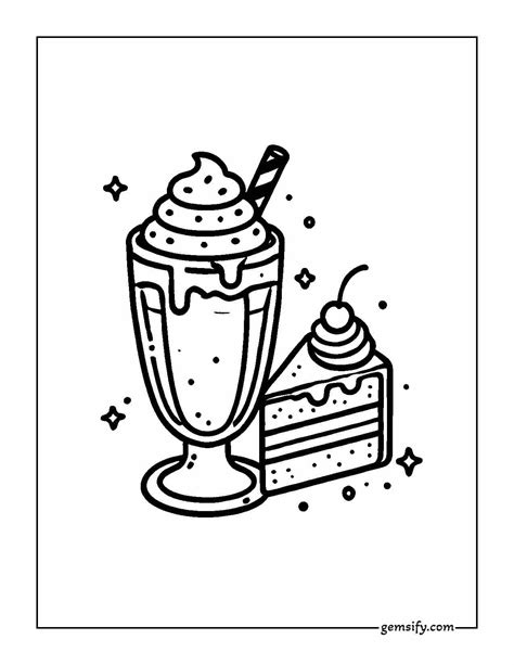 Delicious Milkshake Coloring Pages Free Pdf Printables