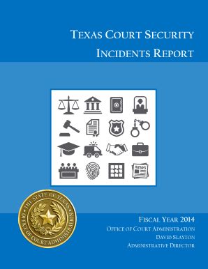 Fillable Online Txcourts Texas Court Security Incident Reports