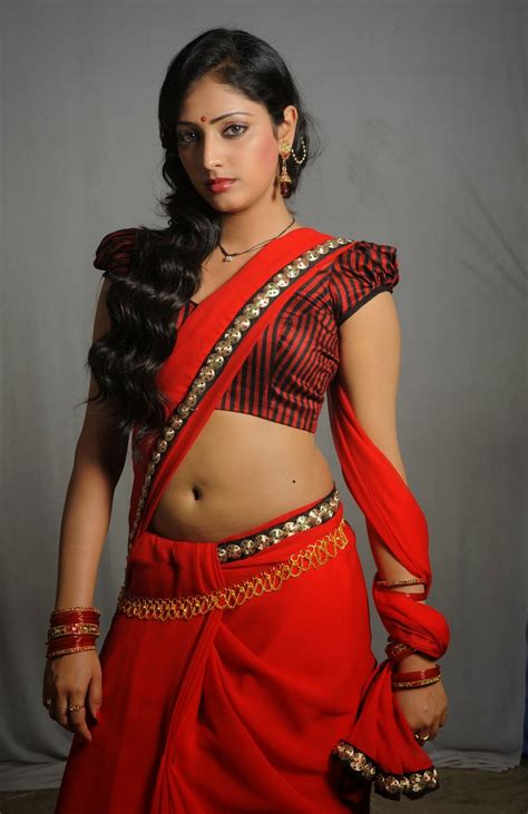 WHCB Haripriya Hot Navel Show In Red Saree