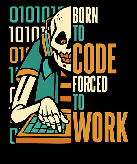 Programmer Skull Developer Coder Programming Coding Digital Art By