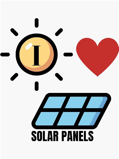 I LOVE SOLAR PANELS Heart Climate Energy Renewable Sticker Sticker