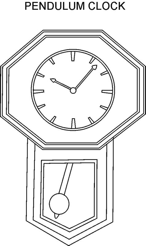 Pendulum Clock Coloring Pages | Best Place to Color