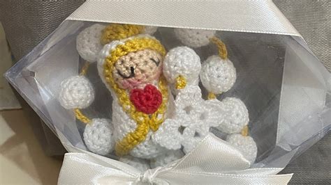 Lindo Rosario En Crochet Con Virgencita YouTube