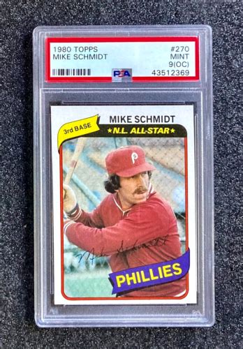 Topps Mike Schmidt Philadelphia Phillies X Mvp Hof Psa