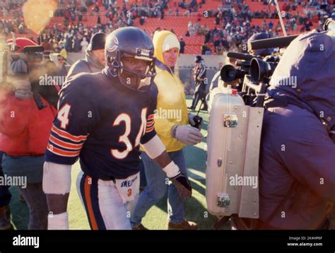 With Tears In His Eyes Chicago Bears Running Back Walter Payton Walks