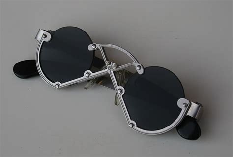 Unisex Round Goth Steampunk Stainless Steel Sunglasses Fashion Eye