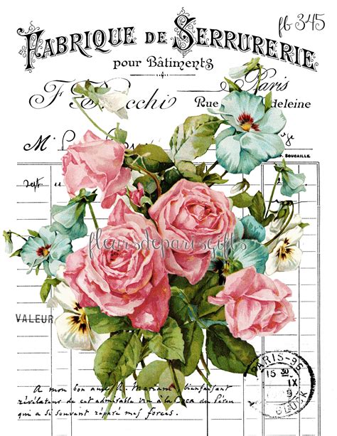 A Bouquet Of Pink Roses Sitting On Top Of A Table Next To A Postage Stamp