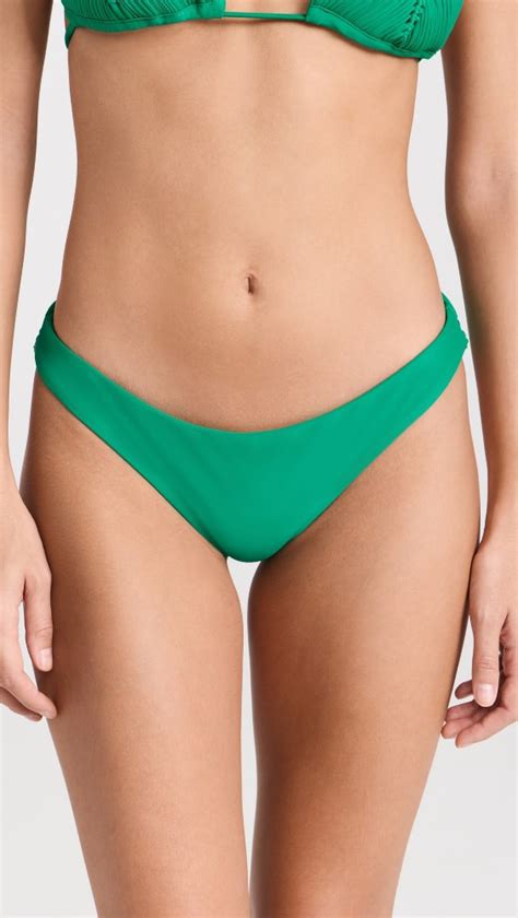 PQ Basic Ruched Full Coverage Bikini Bottoms Ireland Green Editorialist