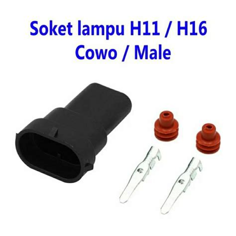 Jual Socket Soket Lampu H H Cowo Male Led Fog Lamp Foglamp Male