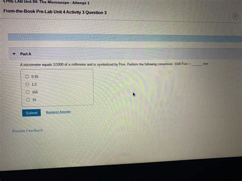 Solved Pre Lab Unit 04 The Microscope Attempt 1