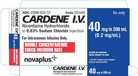 Cardene Injection Package Insert