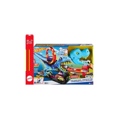 Mattel Λαμπάδα Hot Wheels Hw City T Rex Chomp Down Tvd Πίστα HKX42 Toys shop gr