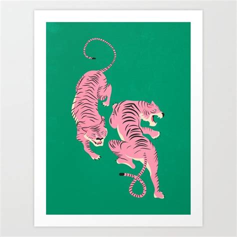 Pink Tiger Edition Art Print by ayeyokp | Art prints, Tiger wall art ...