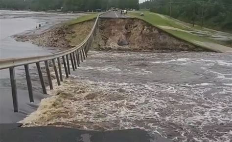 Video Shows Water Rushing Over Failed North Carolina Dam Hurricane