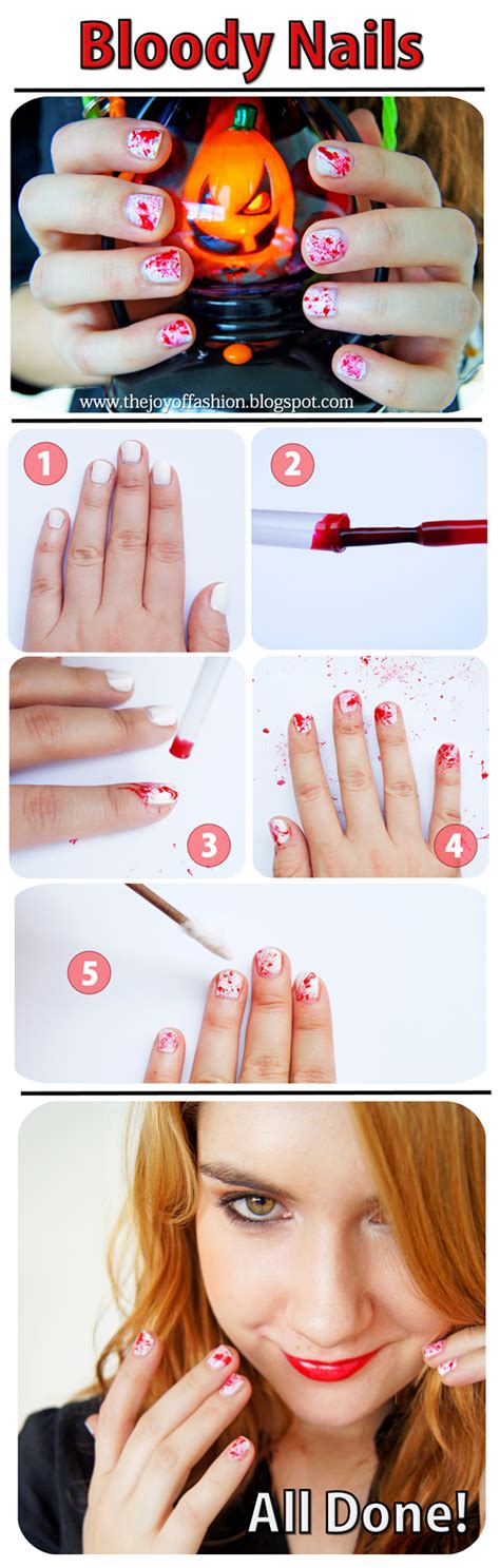 The Joy of Fashion: DIY: Bloody Nails Tutorial