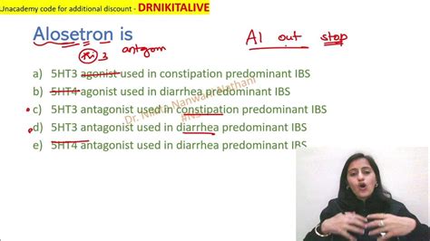 Mnemonic Of The Day Pharmacology Ibs Drugs Alosetron Dr Nikita Nanwani Youtube