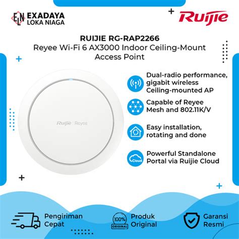 Jual Ruijie Reyee RG RAP2266 Wi Fi 6 AX3000 Ceiling Mount Access