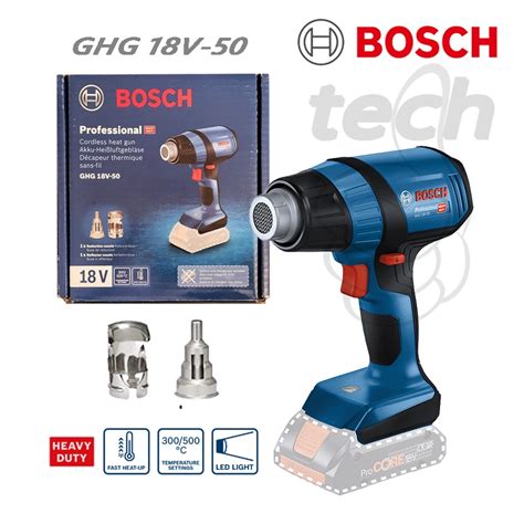 Jual Mesin Hot Air Gun Baterai Cordless Heat Gun Bosch GHG 18V 50 Unit Only Shopee Indonesia