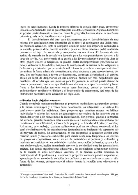 Delors Los Cuatro Pilares De La Educaci N Pdf