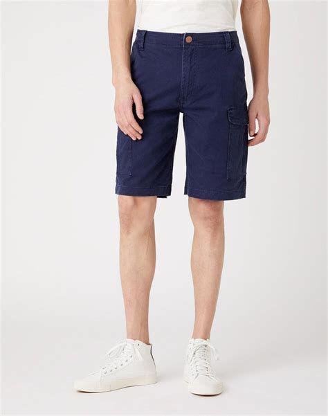 MĘSKIE SZORTY MATERIAŁOWE WRANGLER CASEY CARGO SHORTS LAKEPORT BLUE