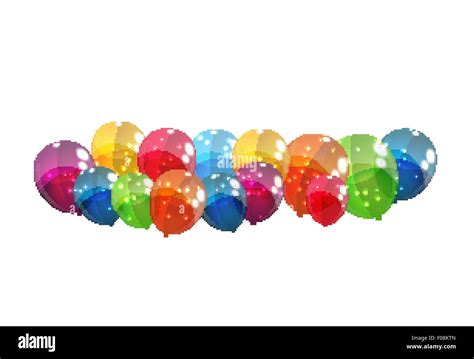 Color Glossy Balloons Background Vector Illustration Stock Vector Image